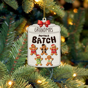 Grandma Grandpa Mom Dad Perfect Patch - Gift For Mom, Dad, Grandparents - Personalized 2-Layered Wooden Ornament - Gift For Family