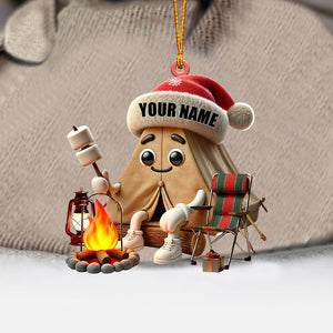 Christmas Camping Ornament, Personalized Ornament