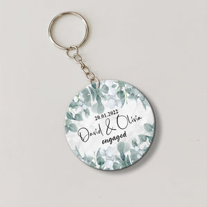 Happy Wedding - Personalized 2 Side Acrylic Keychain - Gift For Couple, Custom Photo Gift For Wedding