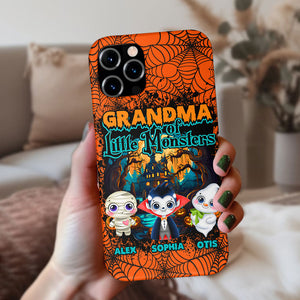 Happy Halloween, The Little Monsters - Custom Appearance And Names - Personalized Phone Case - Halloween Gift