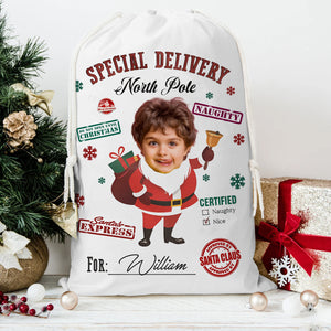 Approved By Santa Claus Special Delivery North Pole - Personalized String Bag, Gift For Family, Christmas Gift