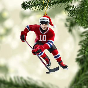 Hockey Christmas Home Decor Christmas Ornament, Personalized Ornament