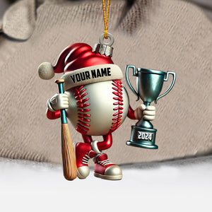 Baseball Champion Christmas Ornament, Personalized Ornament