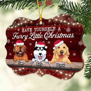 Have Yourself A Furry Little Christmas, Custom Dog And Name - Personalized Custom Shaped Wooden Ornament - Gift For Pet Lover, Christmas Gift