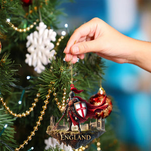 The Best England Warrior Ornament, Personalized Ornament