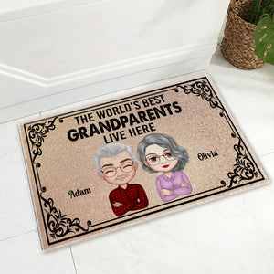 The Best Of The World Lives Here - Custom Appearances And Names - Personalized Doormat - Family Gift