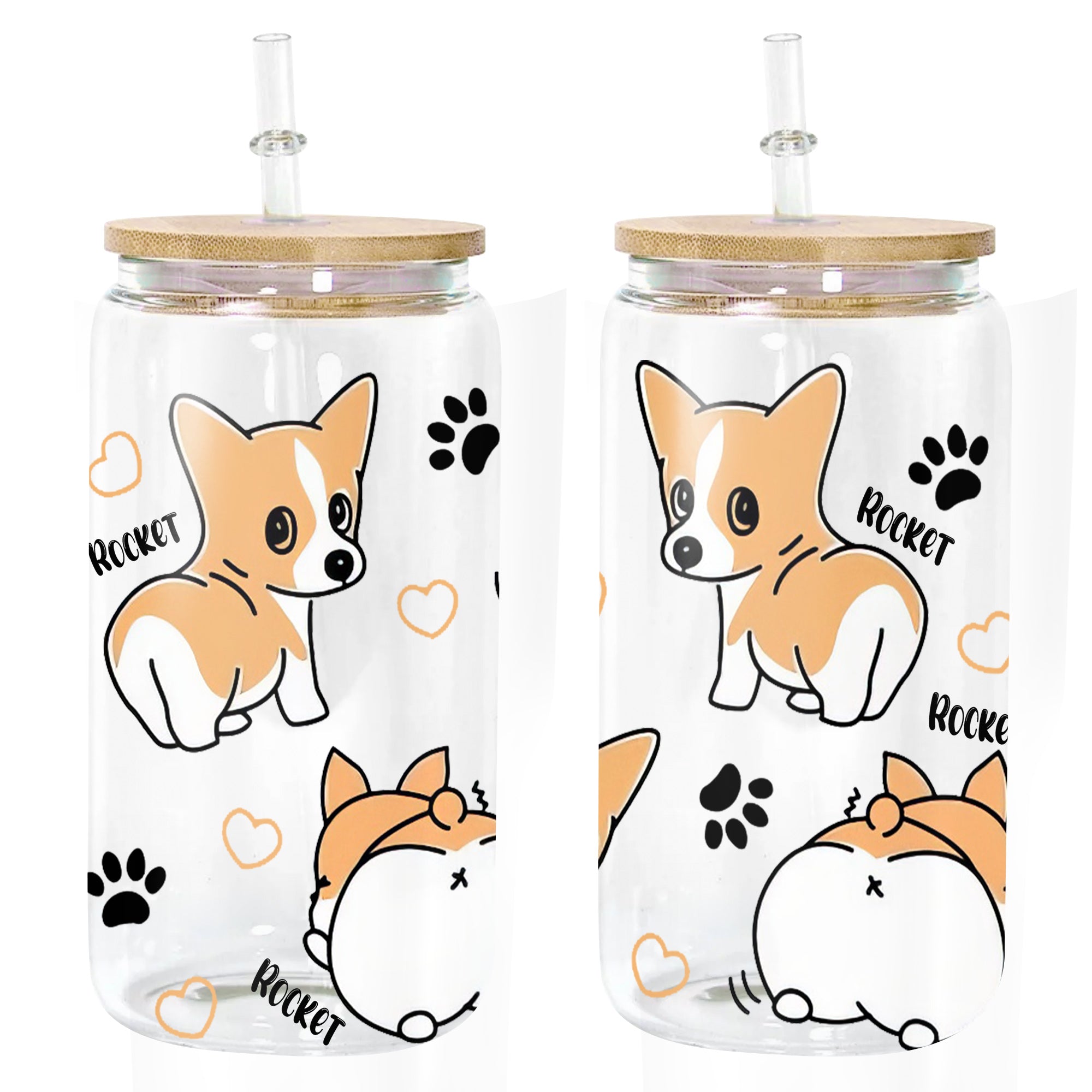 Personalized Dog Breeds Glass Bottle, Frosted Bottle - Gift For Pets Lovers