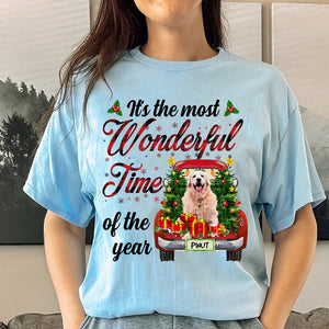 It's The Most Wonderful Time Of The Year - Custom Pet Photo And Name - Gift For Pet Lover - Personalized T-Shirt