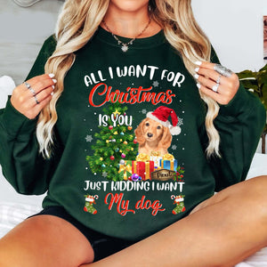 All I Want For Christmas Is You - Personalized Sweatshirt - Family Gift, Gift For Pet Lover, Xmas Gift