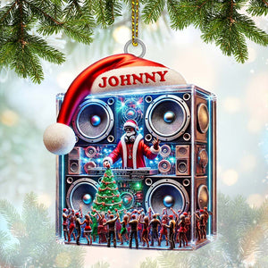 Swag DJ Santa Christmas Ornament, Personalized Ornament