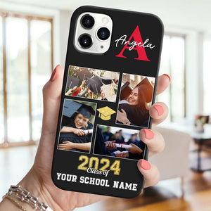 Graduation Custom Texts And 4 Photos Graduation Phone Case - Personalized Phone Case, Gift For Graduation