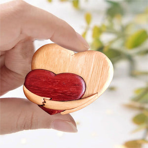 A Hug From My Heart For You, Couple Gift, Personalized Couple Puzzle Wooden