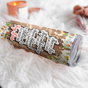 Dog Lover Skinny Tumbler With Custom Photo, Best Gift for Dog Lovers