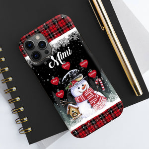 Christmas Grandma, Custom Title And Names - Personalized Phone Case, Gift For Family