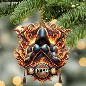 Custom Name Ornament, Boxing Fire