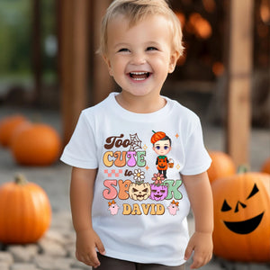 Too Cute Too Spook, Custom Appearance And Name - Personalized T-Shirt - Family Gift, Halloween Gift