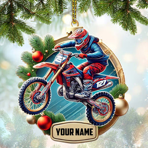 Custom Ornament, Motocross Ornament, Christmas Decor