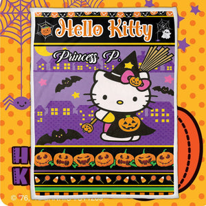 Hello Kitty Halloween  - Custom Name - Personalized Fleece Blanket