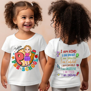 Personalized 'I Am' Tee - Custom Appearance And Name - Personalized 2 Side T-Shirt - Gifts for Kids!