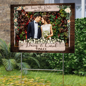 Personalized Save The Date Wedding Lawn Sign, Gift For Wedding Day