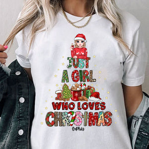 Just A Girl Who Loves Christmas - Custom Appearance And Name - Personalized Sweatshirt, Family Gift