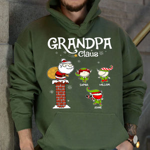 Christmas Gift For Grandpa Santa - Custom Appearance And Name - Personalized Hoodie - Family Gift