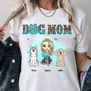 Dog Mom Shirt - Custom Appearance Pets And Names - Personalized T-Shirt - Gift For Pet Lover