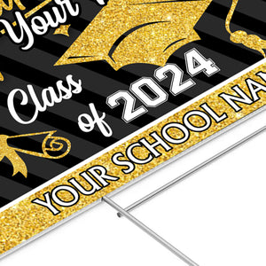 Congratulations Class Of 2024 - Custom Graduation Lawn Sign, Yard Sign, Graduation Gift