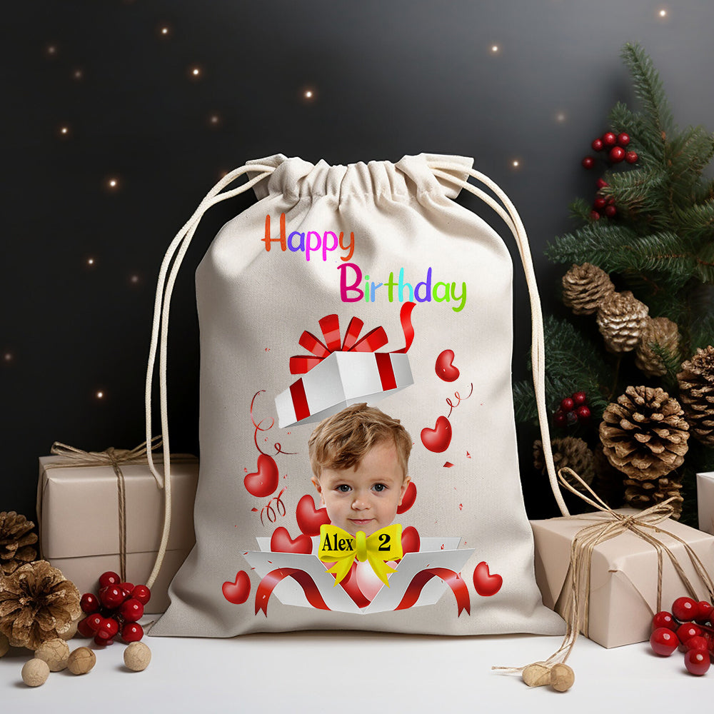 Surprise Box Happy Birthday Bag Personalized Christmas String Bag