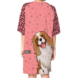 The Snuggle Is Real - Custom Dogs And Names - Personalized 3/4 Sleeve Dress