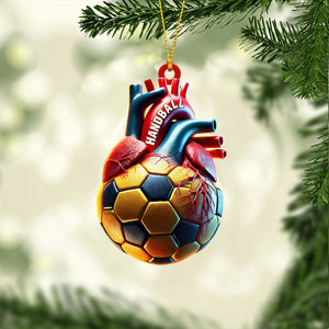 Ball Heart Home Decor Christmas Ornament, Personalized Ornament