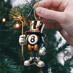 Mr.Billiard Christmas Ornament, Personalized Ornament