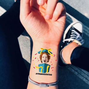 Surprise!!! Custom Photo And Text Temporary Tattoo, Personalized Tattoo, Fake Tattoo