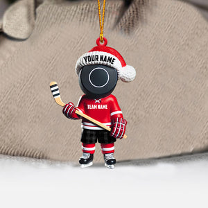 Squid Game Hockey Christmas Ornament, Personalized Ornament