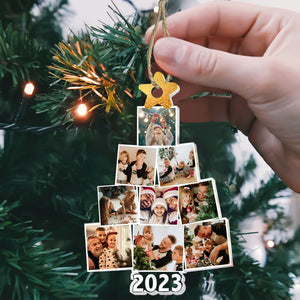 The Christmas Photo Trees, Christmas Gift For Family, Custom Photo - Personalized Acrylic Ornament - Gift For Christmas, Family Gift