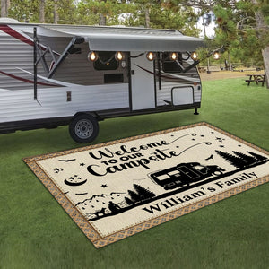 Welcome To Our Campsite - Personalized Camping Patio Mat - Gift For Camping Lover, Gift For Friend