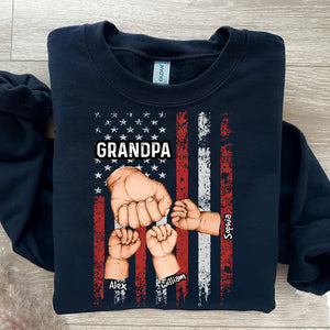 Grandpa Is Like Dad Without Rules - Custom Title And Name - Personalized T-Shirt -Father's Day, Birthday Gift For Grandpa