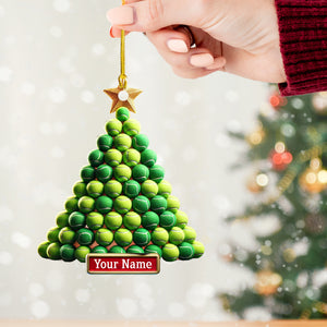 Ball Tree Christmas Ornament, Personalized Ornament