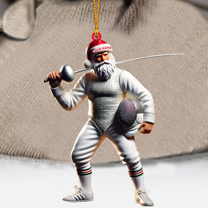 Fencing Christmas Ornament, Personalized Ornament