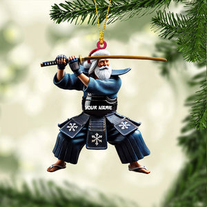 Samurai Home Decor Christmas Ornament, Personalized Ornament