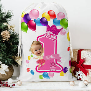 First Birthday Party Bag Personalized Christmas String Bag