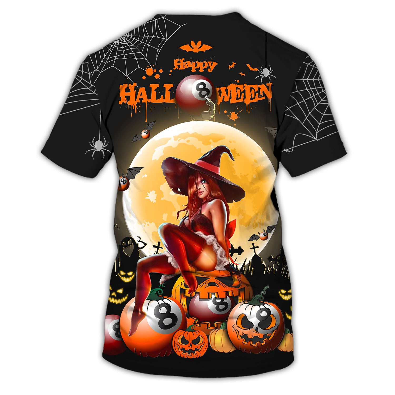 Billiard - Happy Halloween - Custom Name - Personalized 3D Shirt, Halloween Gift