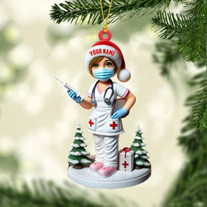 Nurse Christmas Ornament, Personalized Ornament