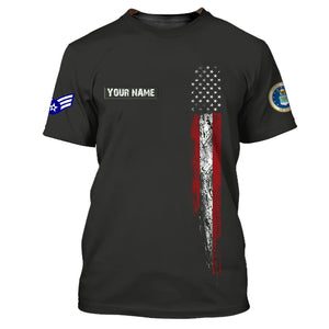 Personalized Veteran Air Force T-Shirt - A Tribute to the Unspoken Heroism, Gift For Veterans