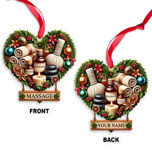 Custom Ornament, Heart Of Massage Ornament, Christmas Decor