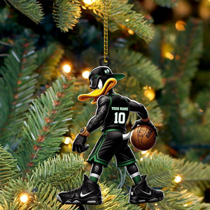 Custom Black Duck Basketball Ornament, Personalized Ornament