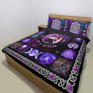 Personalized Witch Quilt Bed Sets - Halloween Gift Idea For Witch Lovers - Earth My Body Water My Blood Air My Breath Fire My Spirit