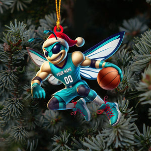 Charlotte Hornets Basketball Christmas Ornament, Personalized Ornament