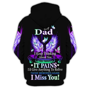 I Keep Thinking About You Even Though It Pains, I Miss You - Custom Name, Date And Title - Personalized Halloween 3D Shirt, Memorial Gift