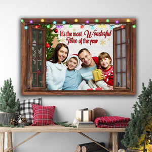 It Is The Most Wonderful Time Of Year  - Personalized Canvas - Family Decor